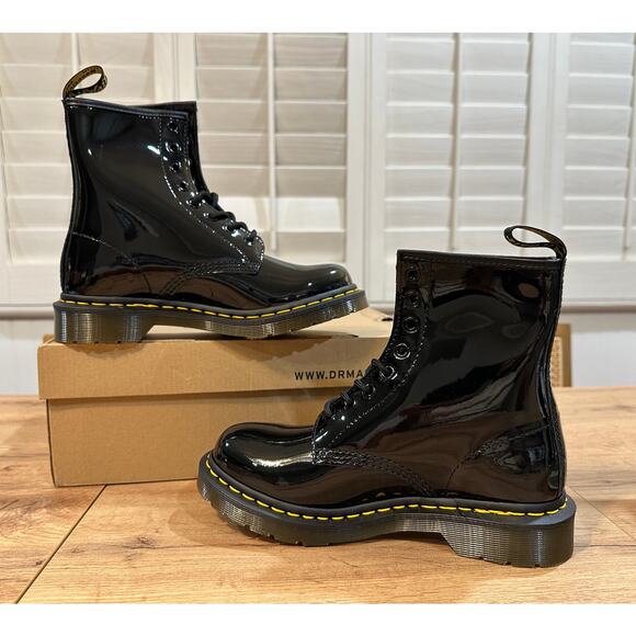 Dr. Martens Docs 1460 Bex Patent Leather Lace Up Women's Boots Size 7 NIB Iconic - Picture 8 of 14